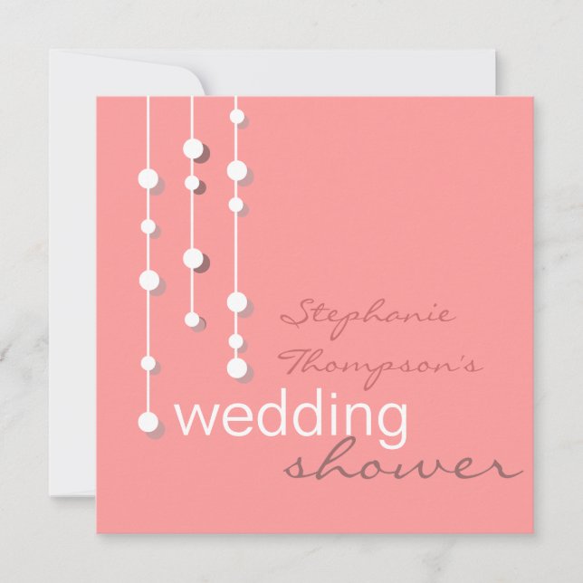 Invitation Wedding shower de mariée moderne (Devant)