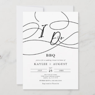 Invitation Wedding shower de script "I Do" BBQ