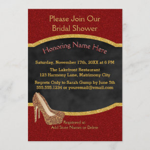 Invitation Wedding shower de tableau noir talons de Parties