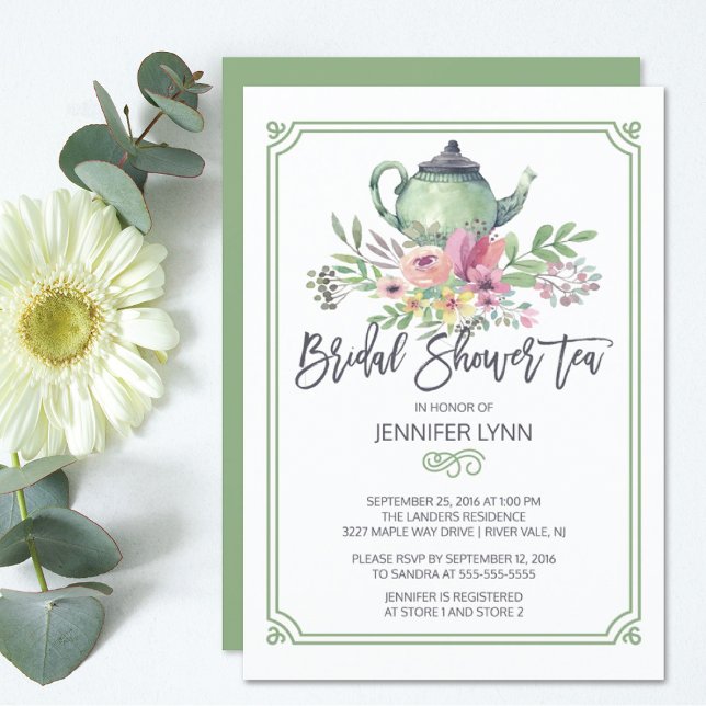 Invitation Wedding shower de thé Fête des mariées  (Créateur téléchargé)