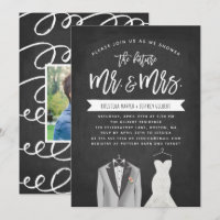 Invitation Wedding shower de Tux et Couples Robe