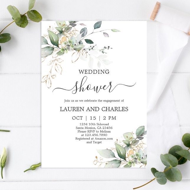Invitation Wedding shower de verdure (Créateur téléchargé)