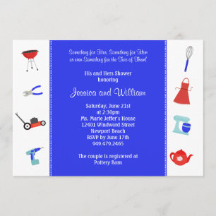 Invitation Wedding shower des couples
