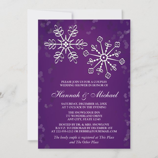 INVITATION WEDDING SHOWER DES COUPLES DE PAROI (Devant)