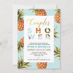 Invitation Wedding shower des couples d'été tropic