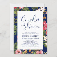 Invitation Wedding shower des couples tropicaux mo