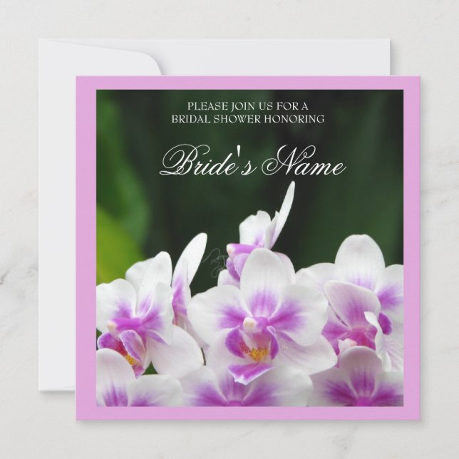 Invitation Wedding shower des orchidées (Devant)