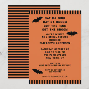 Invitation Wedding shower d'Halloween