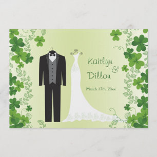 Invitation Wedding shower du shamrock irlandais Couple