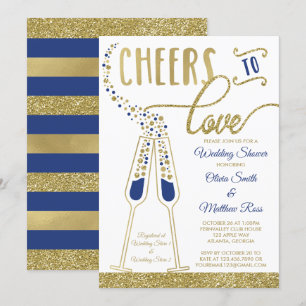 Invitation wedding shower, Faux Parties scintillan