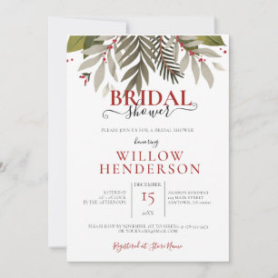 Invitation Wedding shower Feuille de la Botanique 