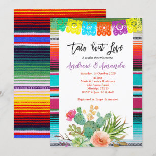 Invitation Wedding shower Fiesta Couples