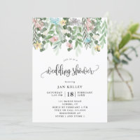 Wedding shower floral, Aquarelle Fleurs de chalet