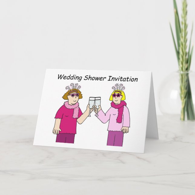 Invitation Wedding shower lesbienne. (Devant)