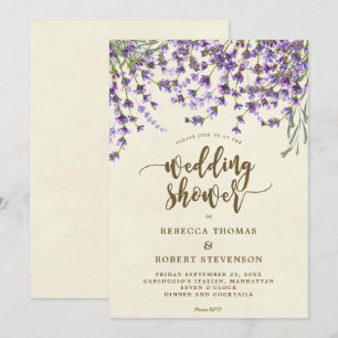 invitation wedding shower moderne à la floraison d