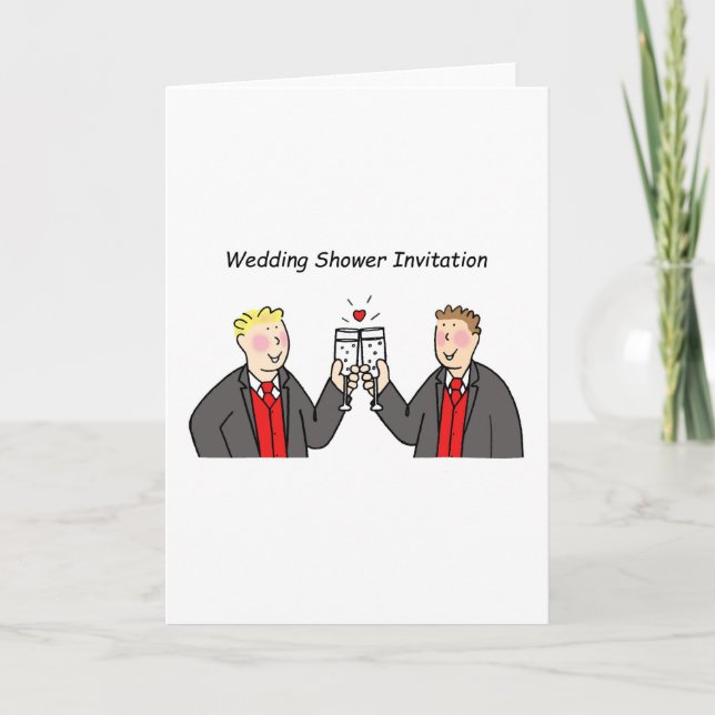 Invitation Wedding shower pour deux pièces. (Devant)