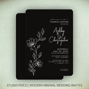 Invitation Wedding shower urbain Black Onyx
