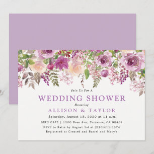 Invitation Wedding shower violet violet violet de lavande vio