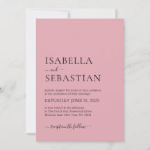 Wedding Simple Pastel Pink