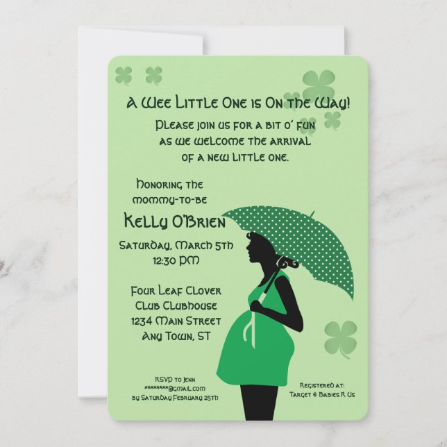 Invitation Wee Little One Baby shower Modèle d'invitation (Devant)