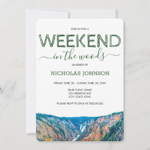 Invitation Week-end à la Woods Bachelor Party