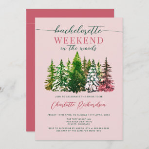 Invitation Week-End Dans Le Bois Bachelorette Party Dusty Ros