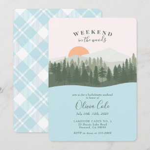 Invitation Week-end dans le Woods Bachelorette