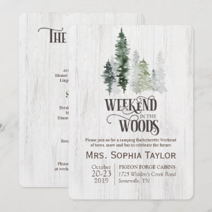 Invitation Week-end dans l'invitation de Woods