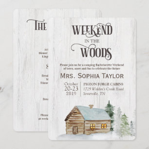 Invitation Week-end dans l'invitation de Woods