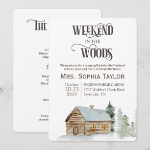 Invitation Week-end dans l'invitation de Woods