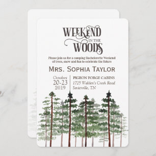 Invitation Week-end dans l'invitation de Woods