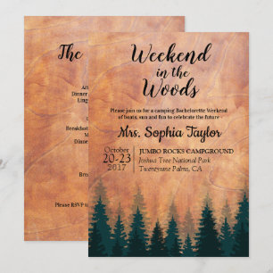 Invitation Week-end dans l'invitation de Woods
