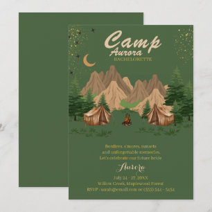 Invitation Week-end d'aventure de célibataire en camping