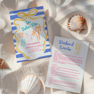 Invitation Week-end de Bachelorette au bord de la piscine