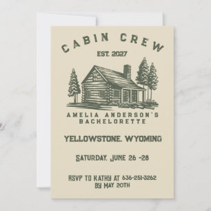 Invitation Week-end de camping personnalisé pour enterrement 
