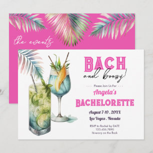 Invitation Week-end de célibataire de Bach et ivre