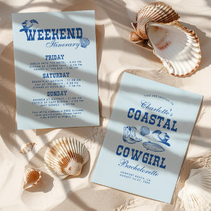 Invitation Week-end de célibataire de Cowgirl Côtière