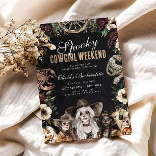 Invitation Week-end de célibataire de cowgirl effrayante de l