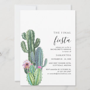 Invitation Week-end de fête de Bachelorette et itinéraire de