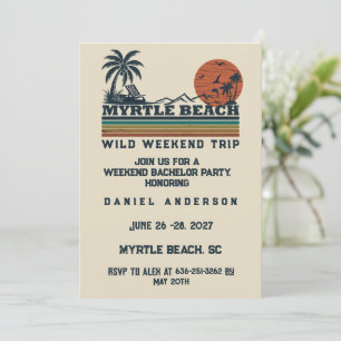 Invitation Week-end de garçon personnalisé à Myrtle Beach