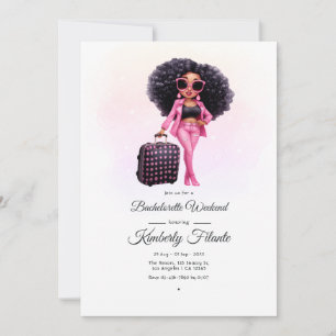 Invitation Week-end de jeune fille afro-américaine
