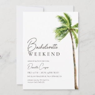 Invitation Week-end de Palm Tropical Moderne