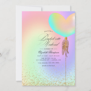 Invitation Week-end élégant de Fausse Paillettes Pastel pour 