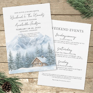 Invitation Week-end entre filles dans les bois enterrement de