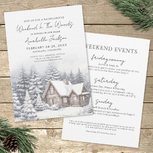Invitation Week-end entre filles dans les bois enterrement de