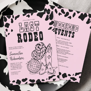 Invitation Week-end entre filles en rose à Nashville, façon c