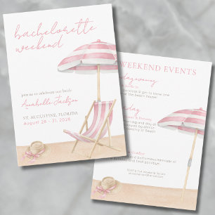 Invitation Week-end entre filles, enterrement de vie de jeune