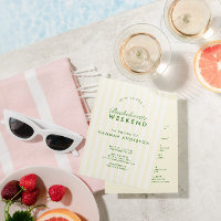 Week-end Retro Moderne Vert & Jaune Bachelorette