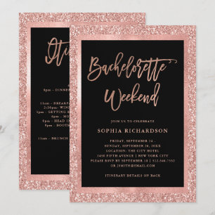 Invitation Week-end rose des parties scintillantes  