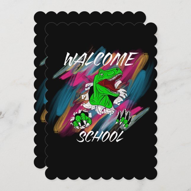 INVITATION WELCOME SCHOOL WELCOME  BACK TO SCHOOL  (Devant / Derrière)